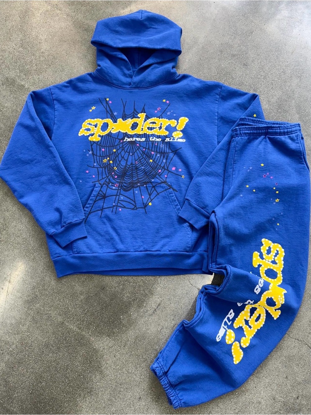 1:1 Spider Blue tracksuit Size XL Fits like Large to Medium